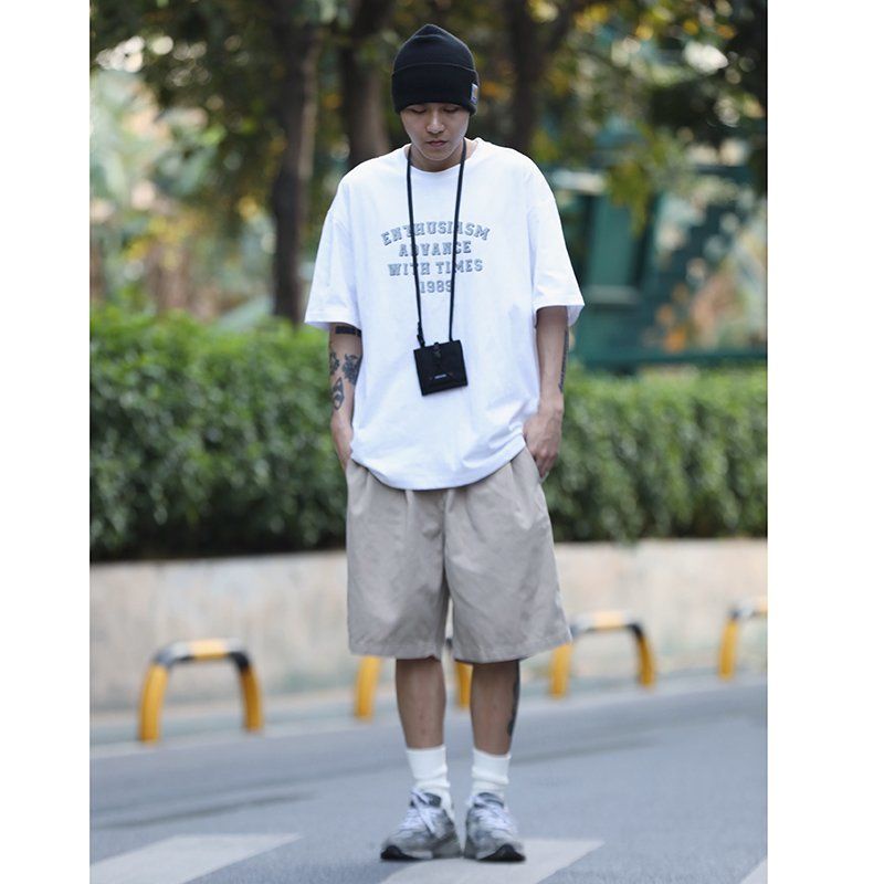 Quần short dáng rộng phong cách Nhật Bản thời trang mùa hè mới 2022 dễ phối đồ dành cho nam nữ