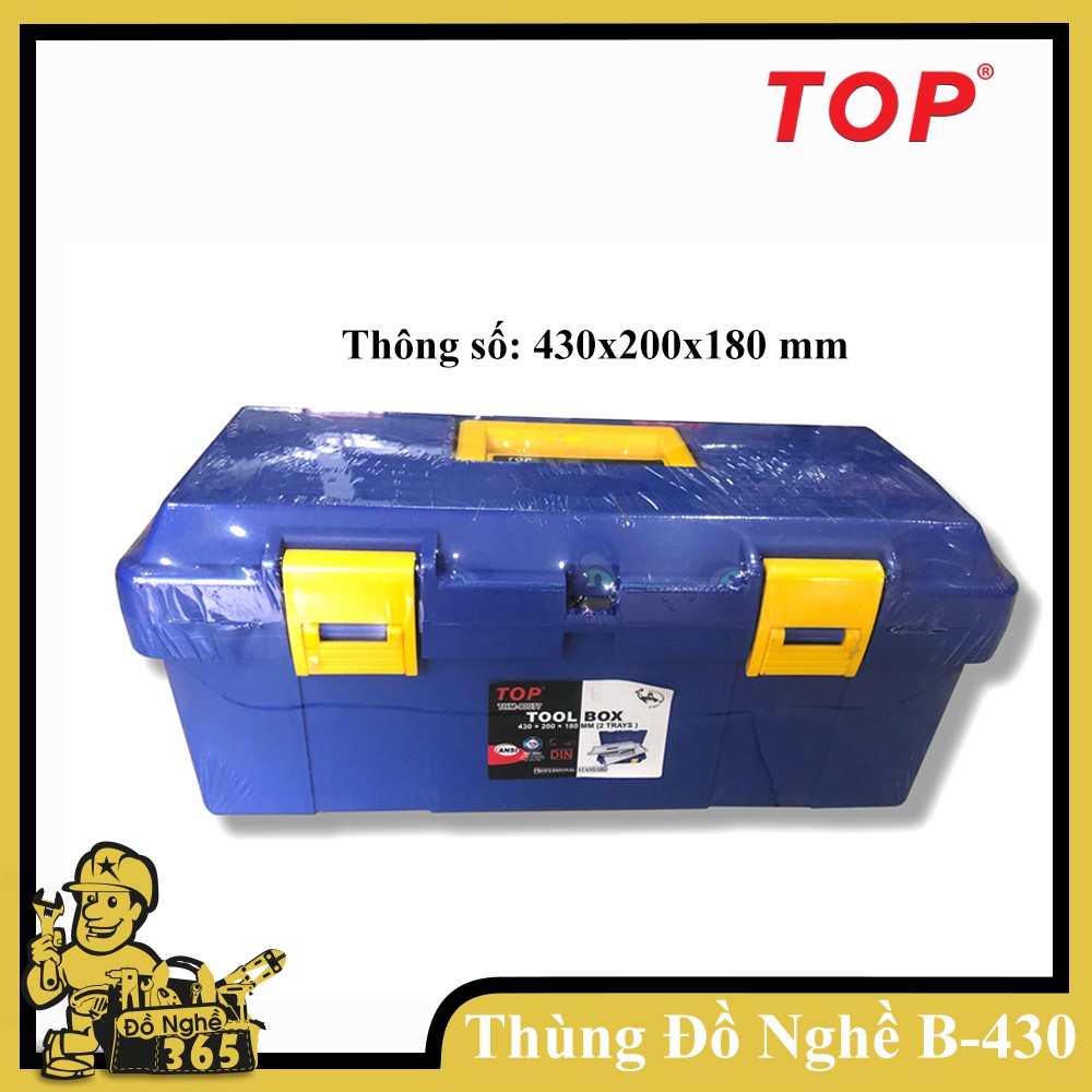 [CHÍNH HÃNG] Thùng đựng đồ nghề bằng nhựa Top B430