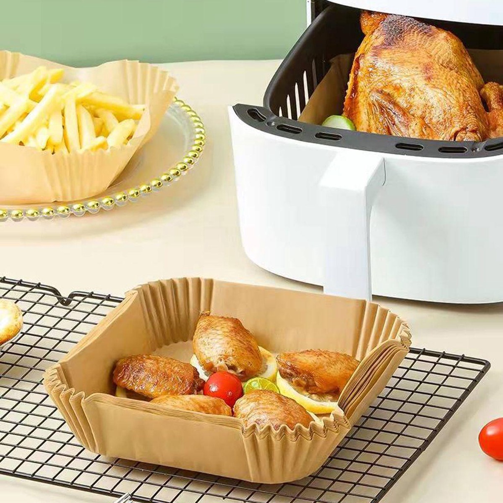 Bộ 50 Tấm Lót Không Dính Dùng Nướng Bánh Và Nồi Chiên Không Dầu Tiện Dụng