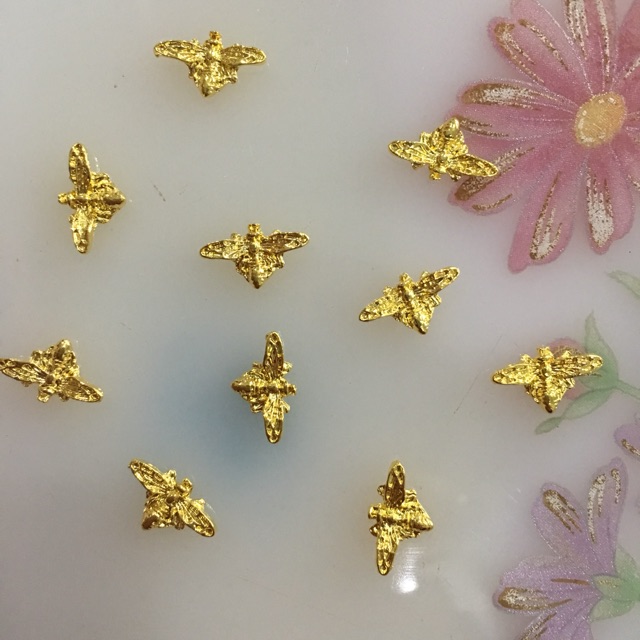 Ong Đá kim loại nail trang trí móng tay 10 con