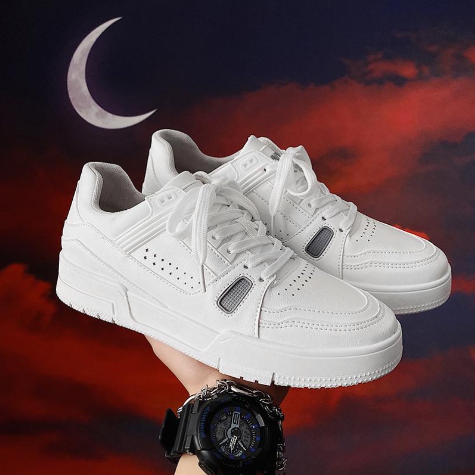 Giày Thể Thao Nam Trắng Giày Sneaker nam Cao Cấp White Sports Phong Cách Hàn Quốc 2022