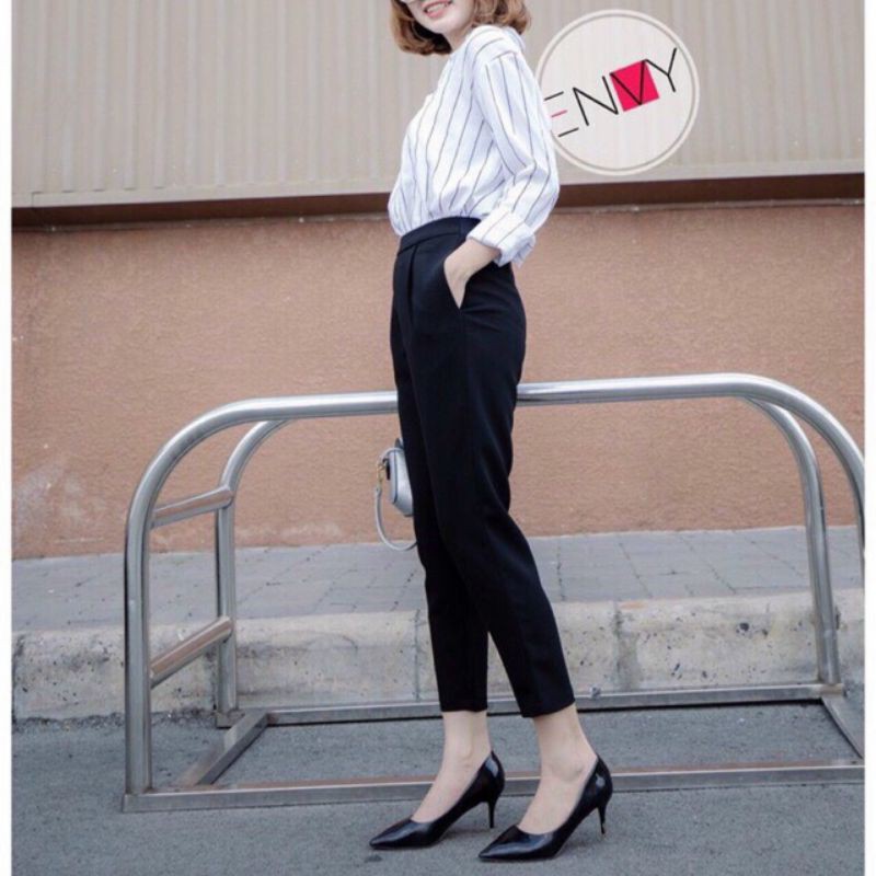 Quần baggy quần tây công sở nữ  chất liệu tuyết mưa không  bai xù