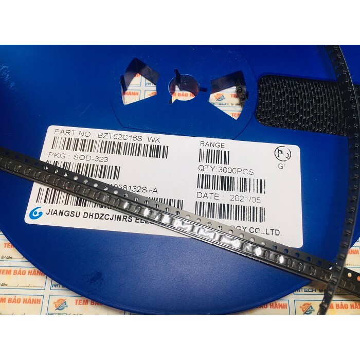 Combo 20 con BZT52C16S kí hiệu WK diode zenner 16V SOD-323 0805