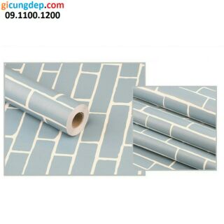 14m (7m2) Giấy dán tường giả gạch xanh