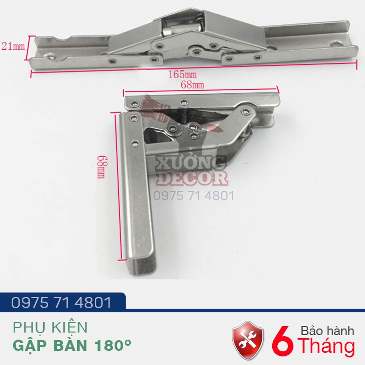 Phụ kiện bản lề bàn gập đơn mở 180 độ thủy lực- Bộ 2 chiếc | BigBuy360 - bigbuy360.vn
