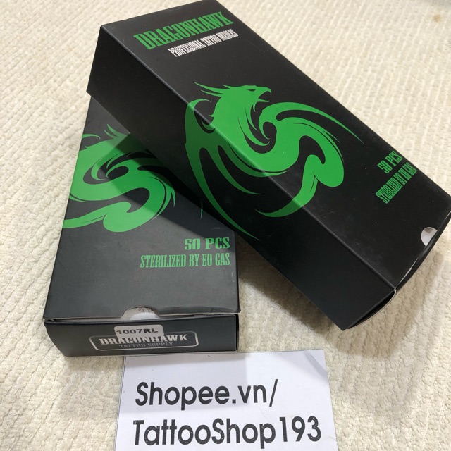 Kim xăm cao cấp 7RL tráng bạc Dragon (50 chiếc ,không ngòi dẫn )