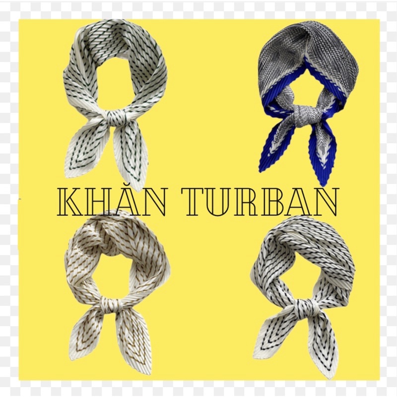 Khăn xếp li kẻ sọc xinh đơn giản