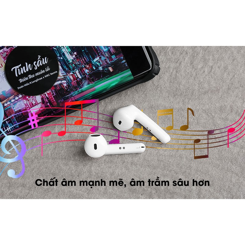 Tai nghe Bluetooth True Wireless Mozard DT19 Trắng