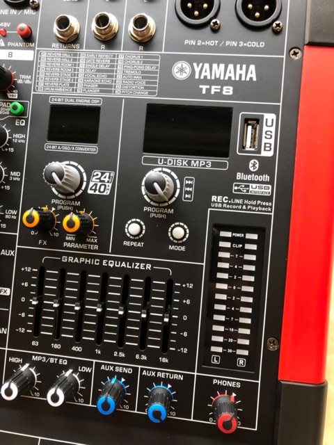 Bàn Mixer yamaha TF8 có Bluetooth USB