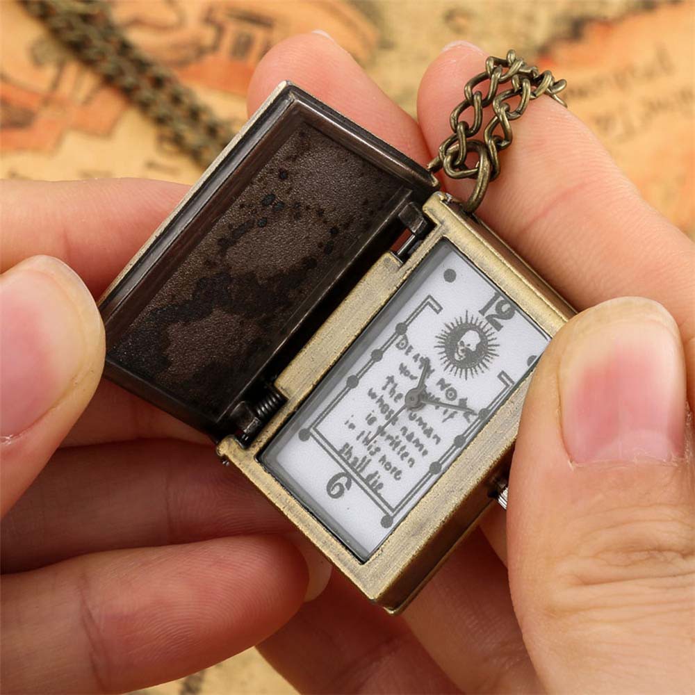 Dây Chuyền Mặt Đồng Hồ Quả Quýt Khắc Hình Nhân Vật Hoạt Hình Death Note Độc Đáo