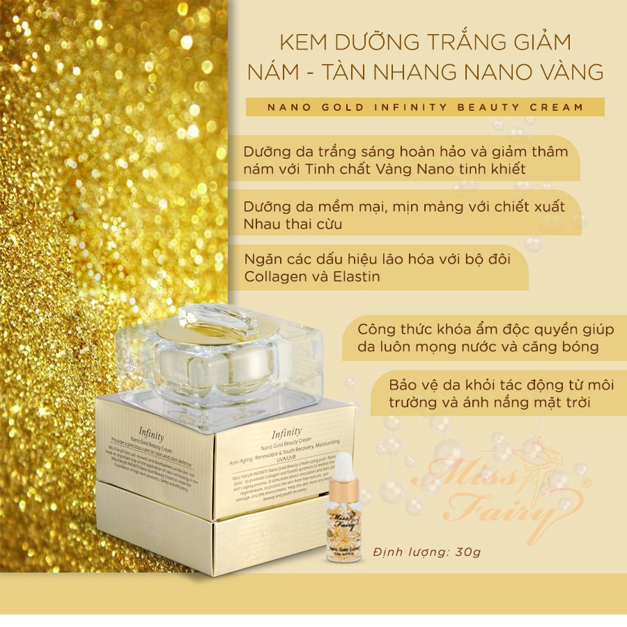 KEM MISSFAIRY VÀNG - DƯỠNG DA TINH CHẤT VÀNG NANO - NANO GOLD