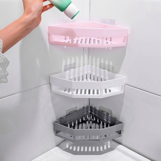 Combo Kệ Góc Tam Giác Nhựa Dán Góc Tường Đa Năng Cho Bếp & Nhà Tắm