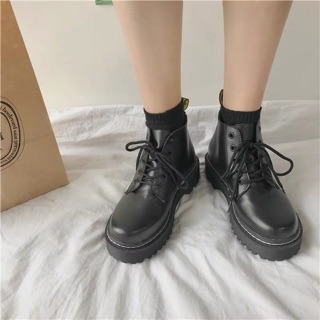 Giày boot Dr 4cm da lì CÓ SẴN