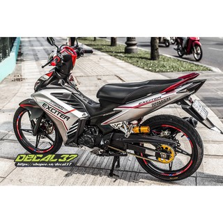 Tem Xe Exciter 135 Slider đỏ bạc