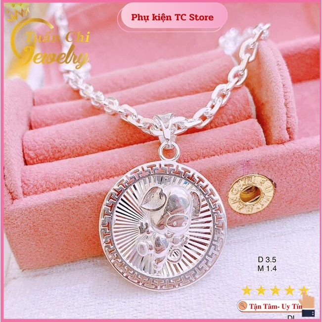 ⚡MẪU MỚI⚡ Mặt Dây Chuyền Bạc Cho Bé, Hình Con Giáp Ý Nghĩa, Dễ Thương