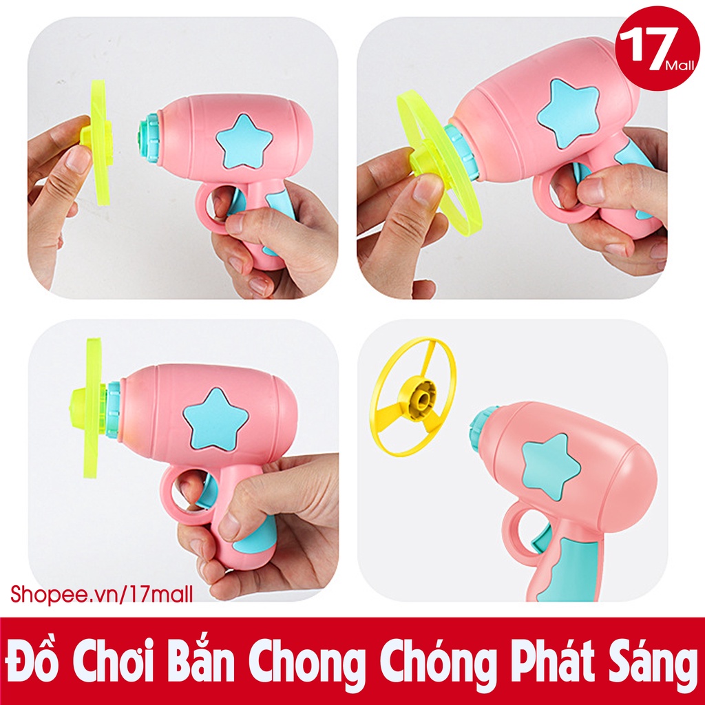 Đồ chơi bắn chong chóng, đĩa bay phát sáng nhiều màu sắc cho bé yêu Hương Gia Hân shop