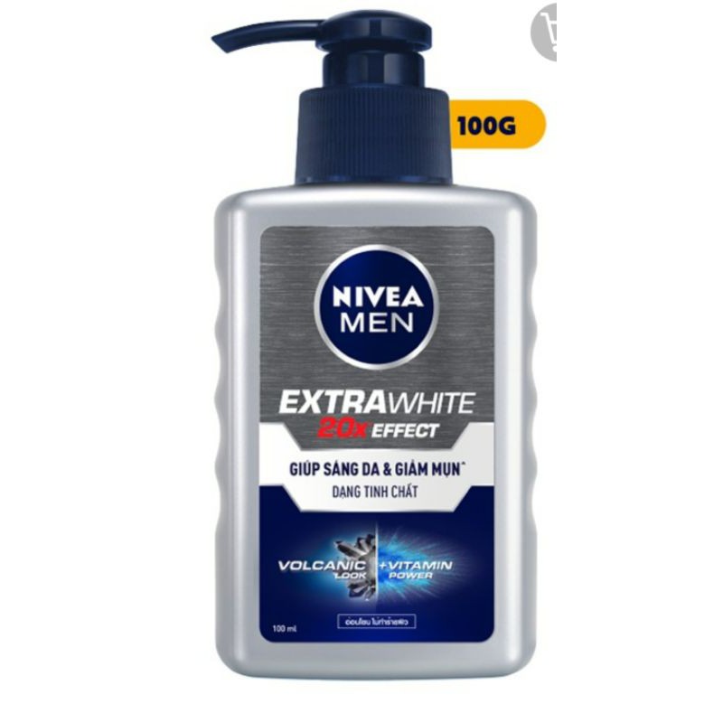 Sữa rửa mặt tạo bọt siêu mịn trắng da Nivea Men Extra White 100ml (Thái Lan)