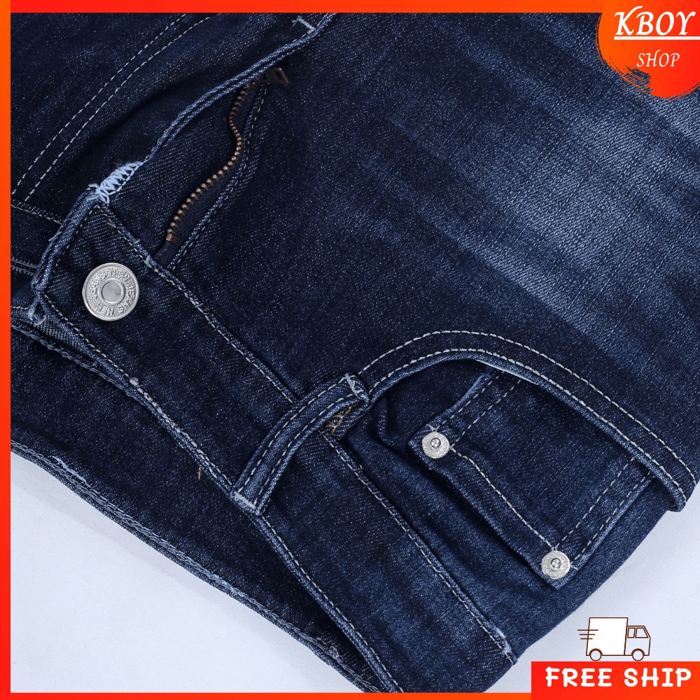 Quần jeans nam rách nhẹ gối ống ôm chất bò cao cấp vải mềm mịn hợp dáng - QJ16 | BigBuy360 - bigbuy360.vn