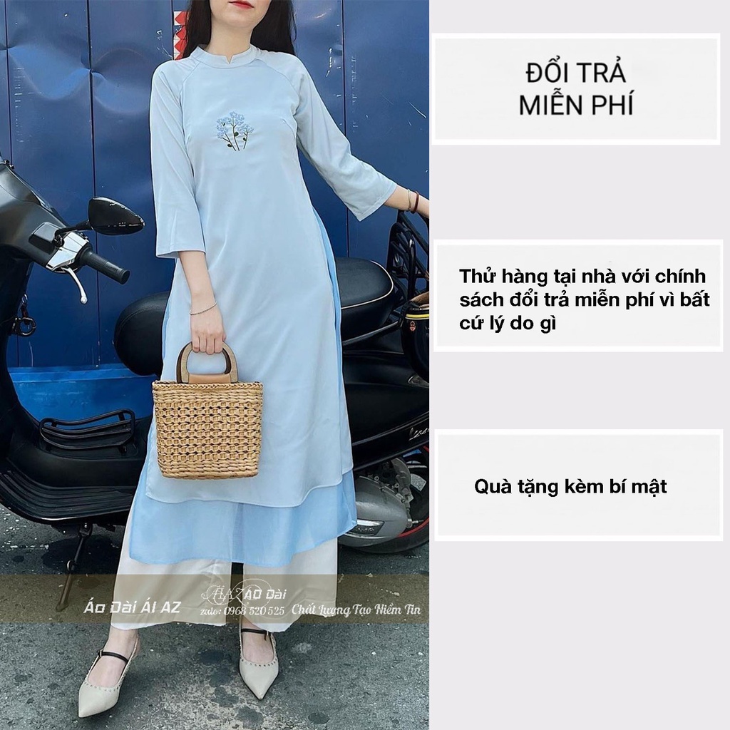 Áo Dài Cách Tân Nữ Dáng Suông Tay Ngắn RC05-X