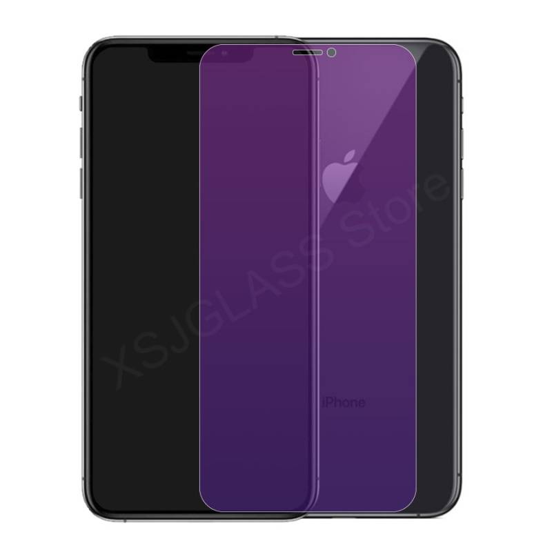 Bộ 3 món kính cường lực 9H chống tia xanh lam thích hợp cho iPhone 11 12 Pro Max 6 S 7 8 Plus X XR X S Max