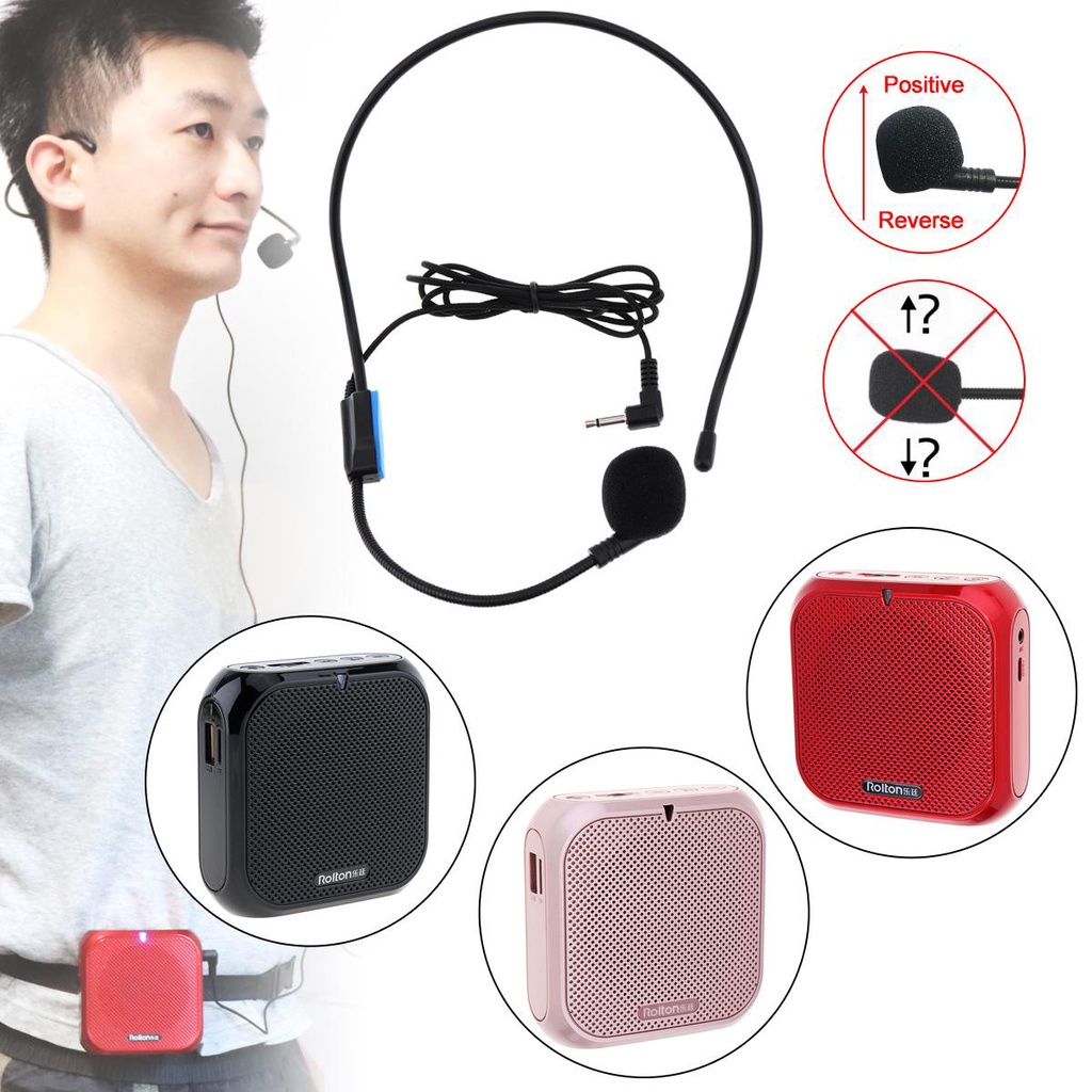 Loa trợ giảng đa năng 4 trong 1 ROLTON K400. Máy Trợ Giảng Có Dây Đa Năng 4 Trong 1 Rolton K400 D00-811