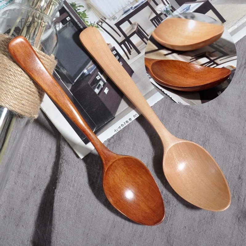 Thìa súp làm từ gỗ cho bé ăn kích thước 18.5X4cm