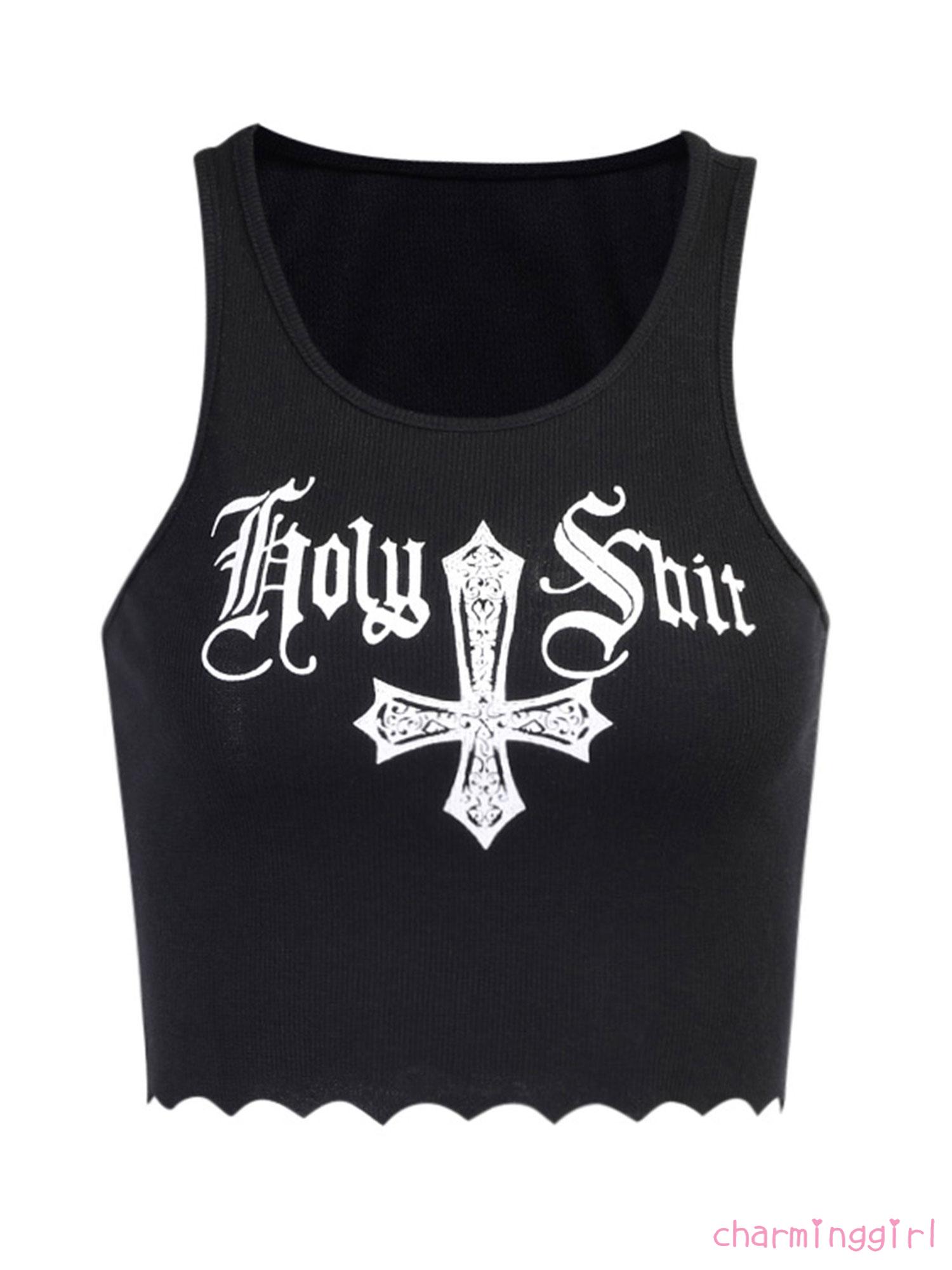 Áo croptop không tay họa tiết in thời trang cho nữ | BigBuy360 - bigbuy360.vn