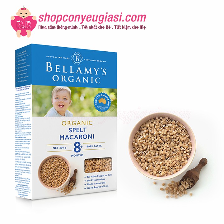 Nui Dinh Dưỡng Hữu Cơ Bellamy's Organic 200g - Cho Bé Từ 8 Tháng Trở Lên - Date11/2021