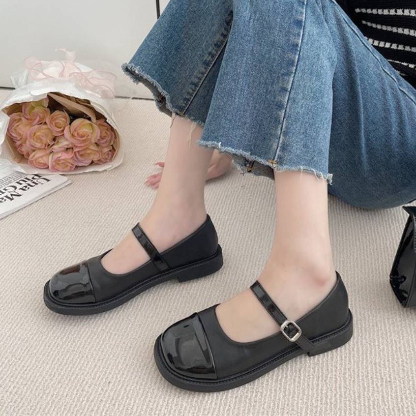 Giày búp bê Mary Jane nữ da mềm FAROSA - TV1 đế bằng cao 3cm phong cách học sinh Nhật Bản (FORM TO)