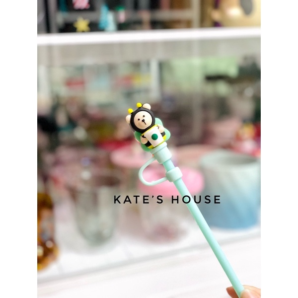 Ống hút & nút đậy chắn bụi siêu cute