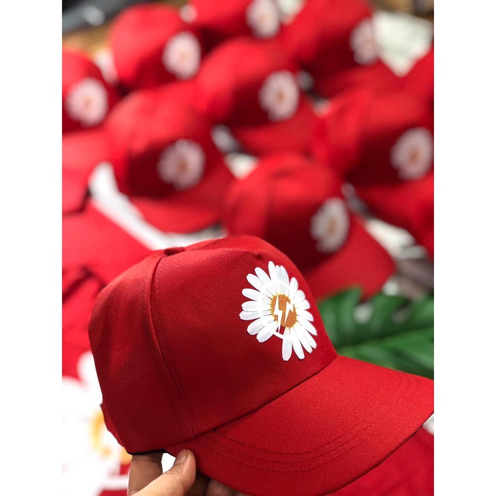 [THANH LÝ] Mũ nón Lưỡi Trai Hoa Cúc Nam Nữ Màu Đen, Trắng Hottrend 2021, nón du lịch, sự kiện