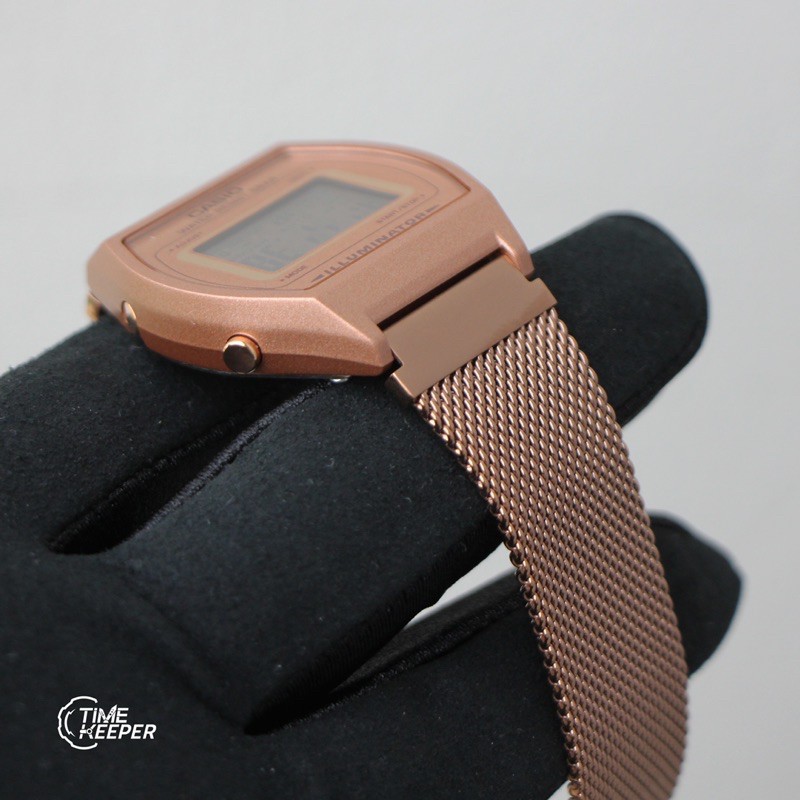 Đồng hồ nữ chính hãng CASIO B640WMR-5A dây mesh goldrose