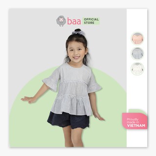Áo kiểu BAA BABY tay loe bèo nhún 2 tầng xinh xắn cho bé gái - GT-AL10L