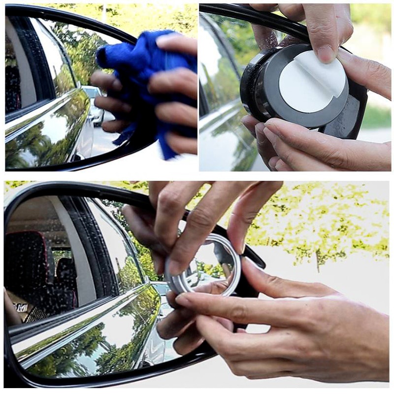 Gương soi điểm mù gắn kính chiếu hậu xe ô tô góc nhìn rộng 360 độ tiện dụng
