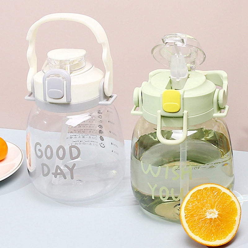 Bình Nước Trong Suốt Dung Tích 1200ml Chống Tràn Tiện Dụng Cho Học Sinh