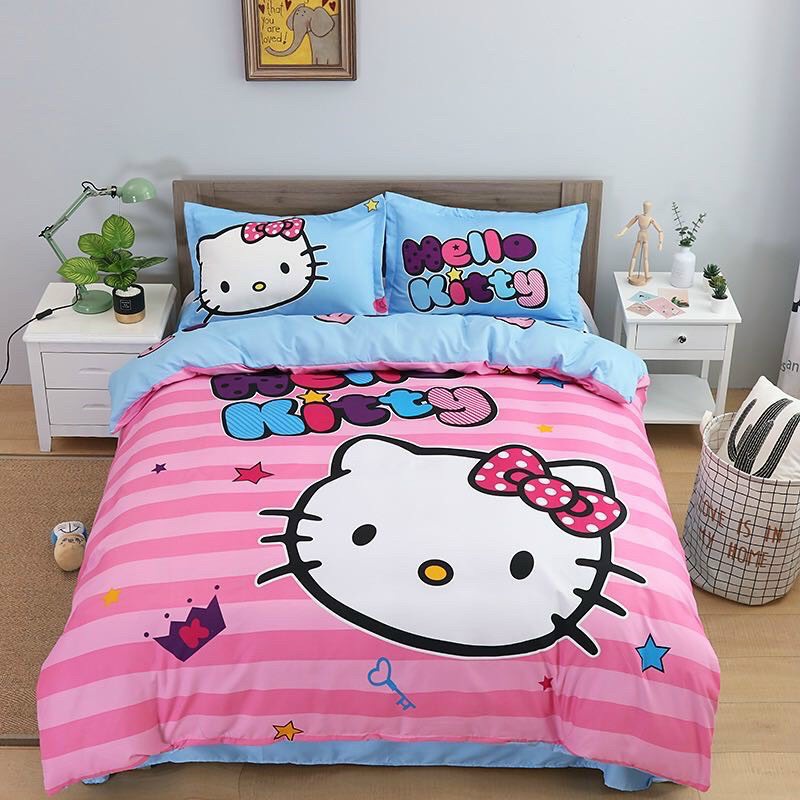 Trọn Bộ Chăn Ga GốiCotton Tina MẪU MÁY XÚC CẨU.Siêu Cute Dễ Thương.Phù Hợp Cho Cả Bé Trai Bé Gái Changahn Shop
