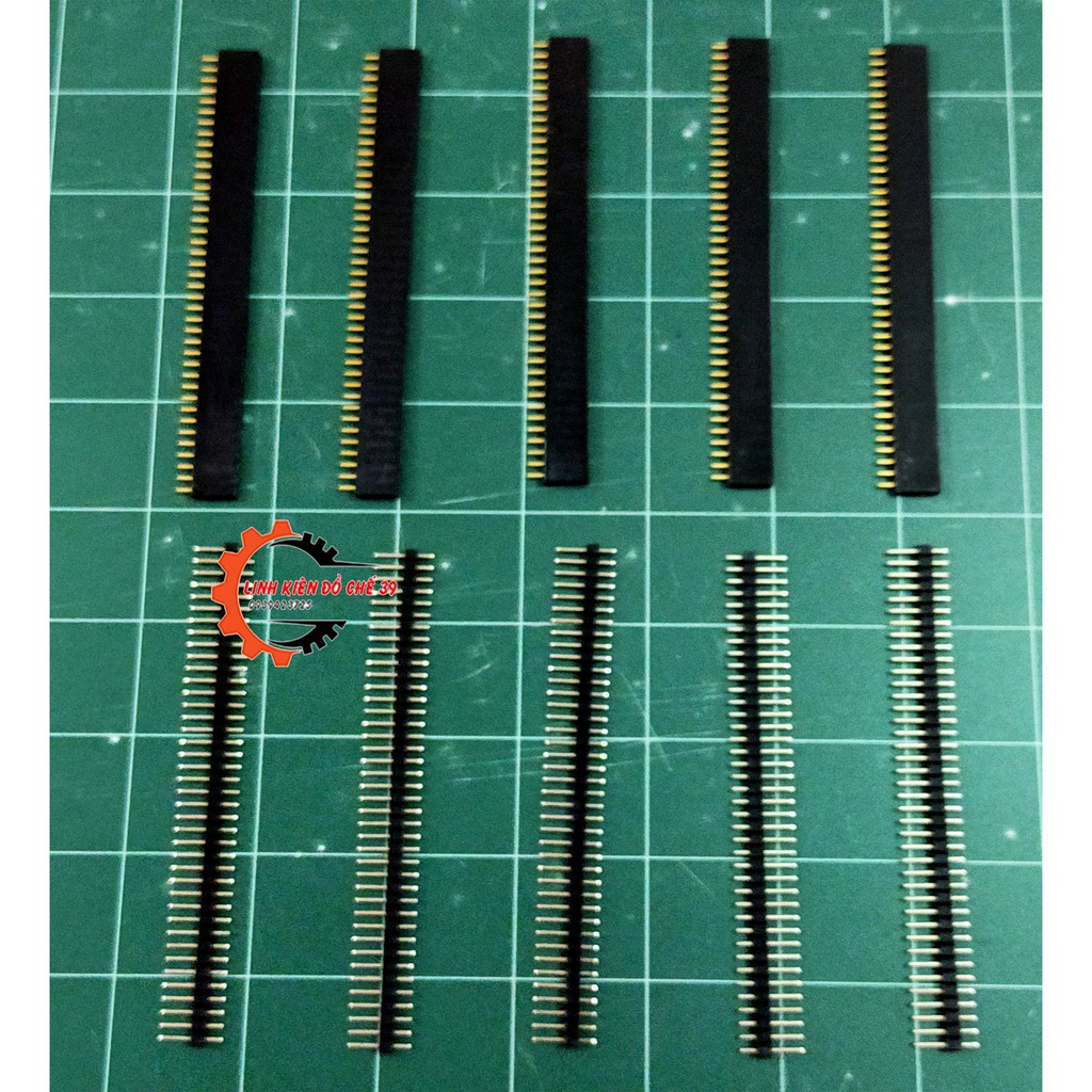 Set 10 thanh Hàng rào Jumper đơn đực, cái 2.54mm 1x40 pin
