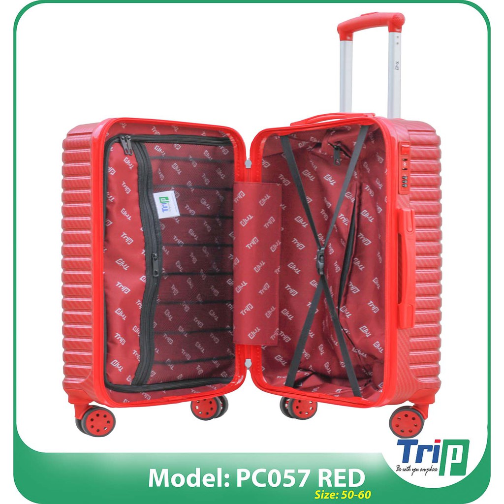 Vali Chống Trộm TRIP PC057 - Size 22inch - Màu Đỏ