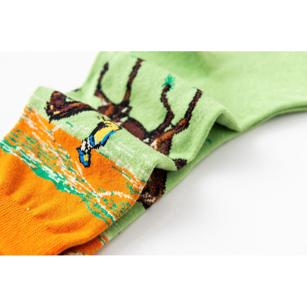 Vớ cotton mềm in họa tiết thời trang dành cho nam và nữ