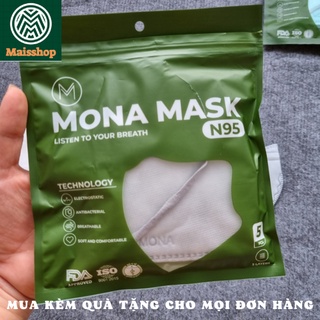 Combo 5 chiếc khẩu trang Mona N95 5 lớp