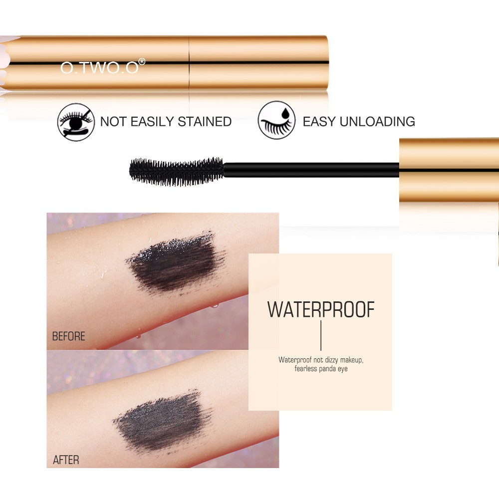 Set Mascara + Đồ Bấm Mi O.TWO.O Kháng Nước Trang Điểm Mắt Lâu Trôi Hiệu Quả 73g