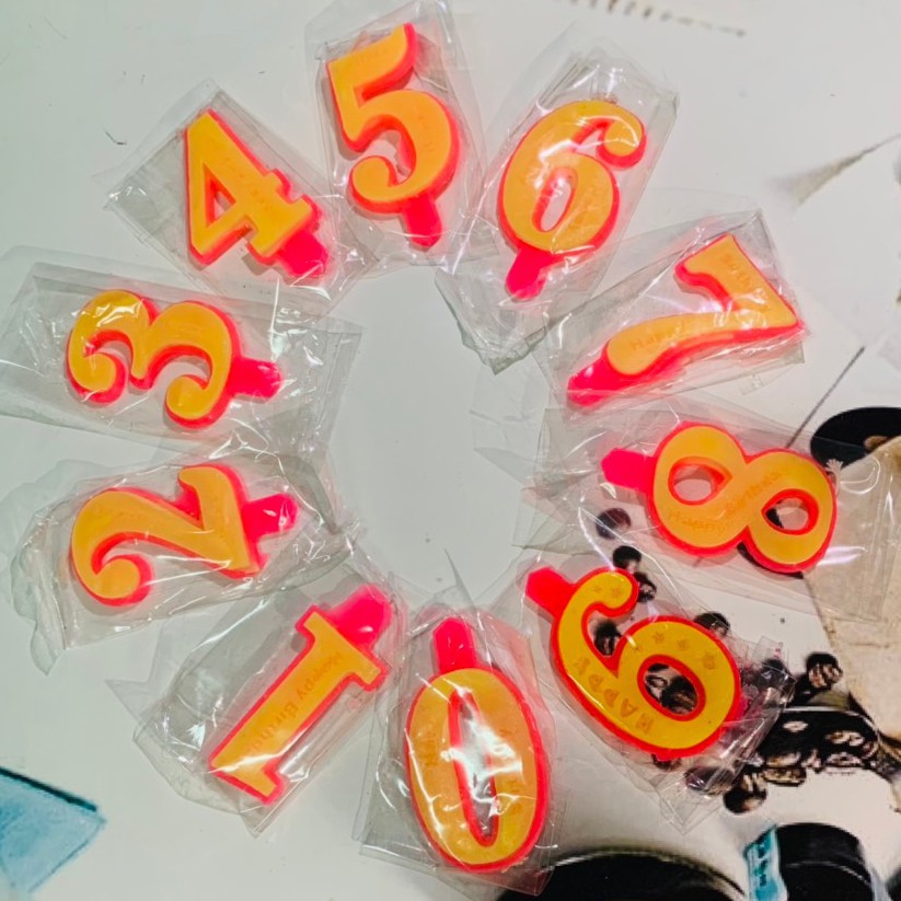 phụ kiện trang trí bánh kem [FREESHIP] hộp nến số từ 0 đến 9