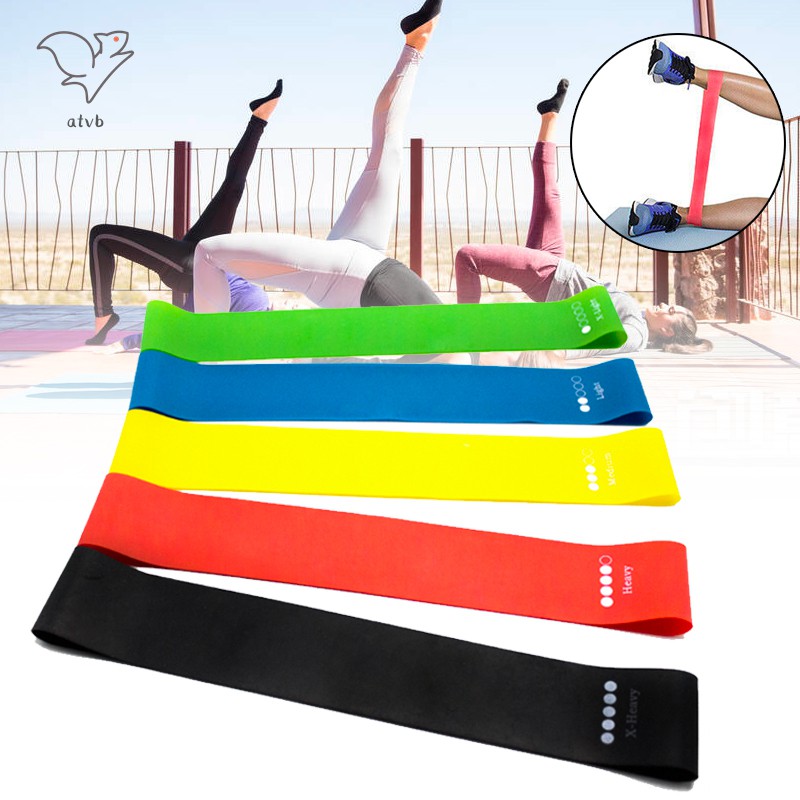 HYP Exercise Bands Latex Resistance Elastic Band Assist Bands Fitness 4pcs Resistance Band @VN