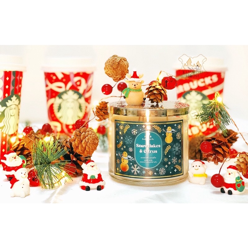 Nến thơm ba bấc bath body works mẫu giáng sinh 2021