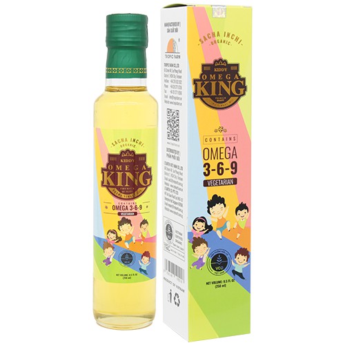 Dầu Ăn Dặm Sachi Bổ Sung Omega 369 – Omega King Kiddy - Chai Thủy Tinh 250ml