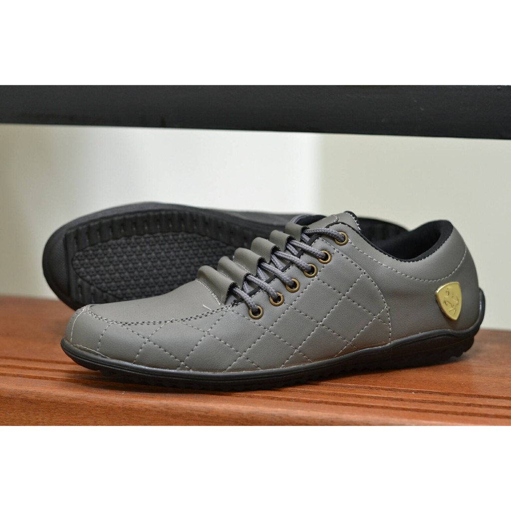 Giày Lười Nam Màu Đen / Nâu / Xám / Xanh Navy Ferrari Rosberg Size 39-43