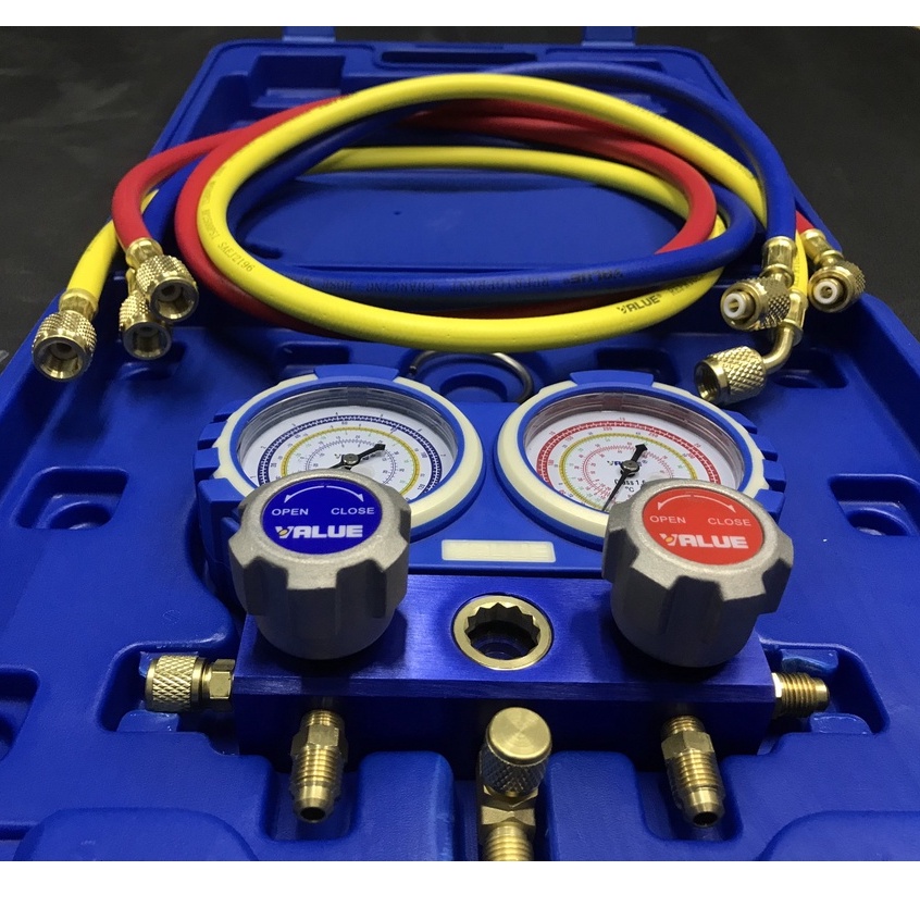 Đồng Hồ Gas Đôi đo nạp gas Hãng VALUE Model VMG-2-R22-B