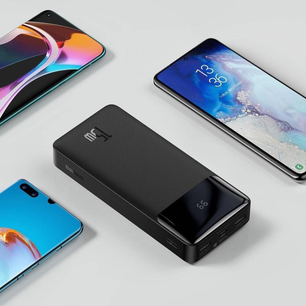 Pin sạc dự phòng 15W 30000mAh Chính Hãng  Baseus Bipow  Power Bank 2 Cổng sạc nhanh , bảo hành 24 tháng