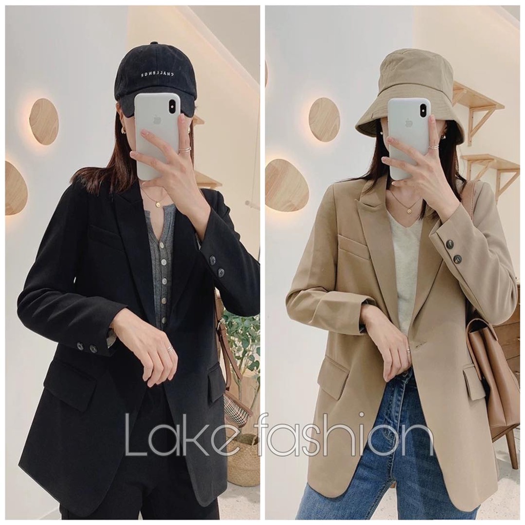 Áo blazer nữ, áo vest khoác 1 cúc đẹp Lake Fashion