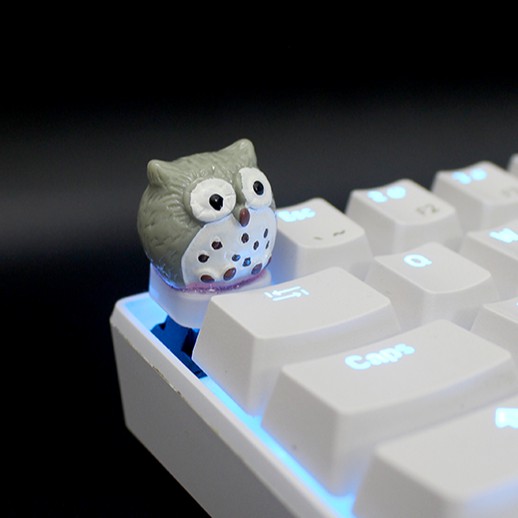 Keycap Lẻ Cú Tròn cực cute ( keycap resin độc lạ )( Keycap Artisan )